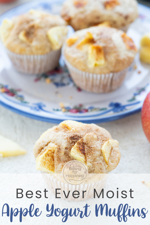 Easy Moist Apple Muffins with Yogurt Baking for Happiness